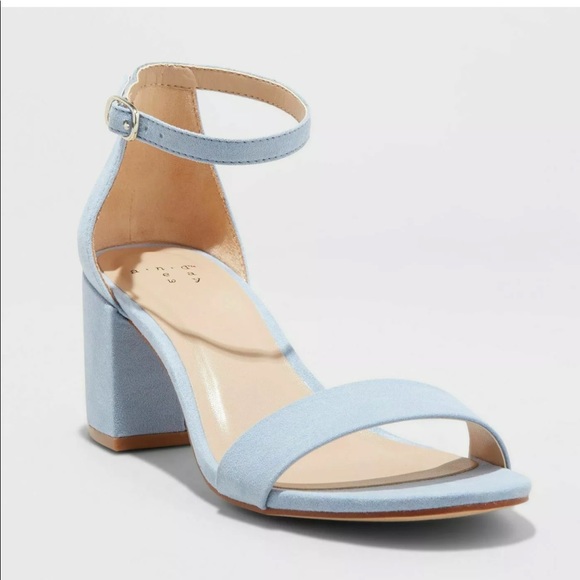 powder blue sandals heels